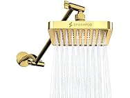 6" Square Rain Shower Head & Arm