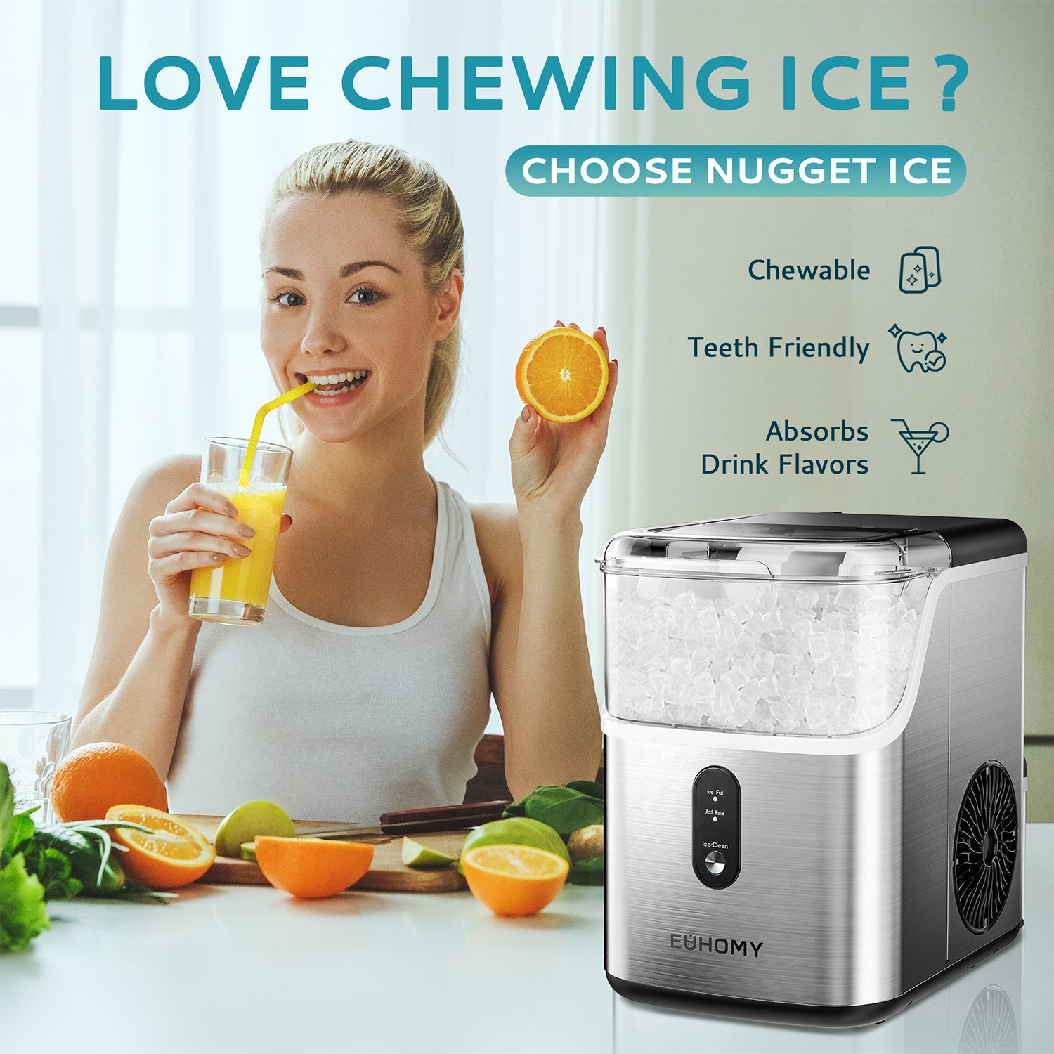 Euhomy Pearl L1 Nugget Ice Maker