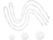 13.6' Christmas Wooden Garland Beads