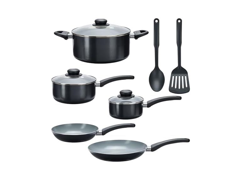 GoodCook Everyday Ceramic 10-Piece, Black