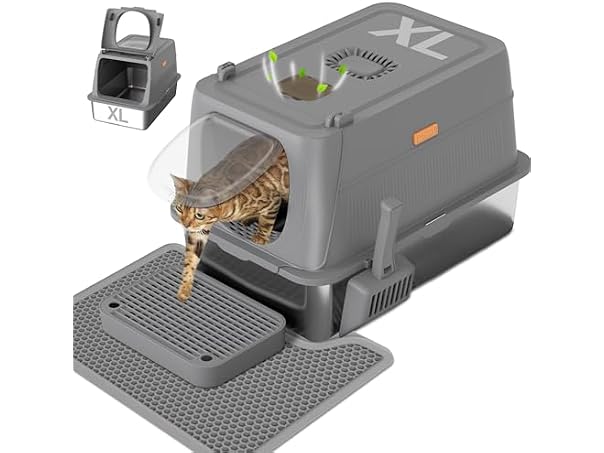 XL Stainless Steel Cat Litter Box w/ Lid