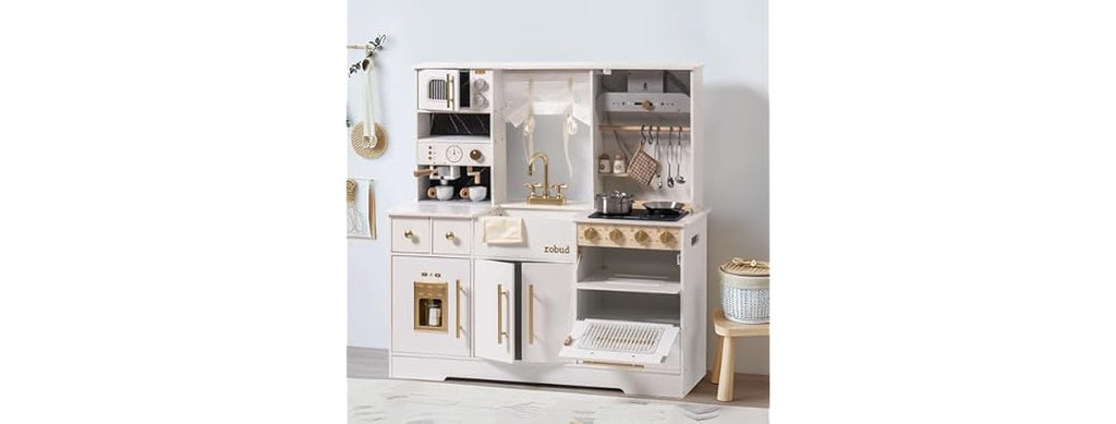 ROBUD Wooden Play Kitchen Set