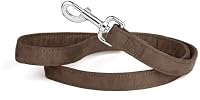 Dogline Comfort Microfiber Flat Leash for Dogs, Brown