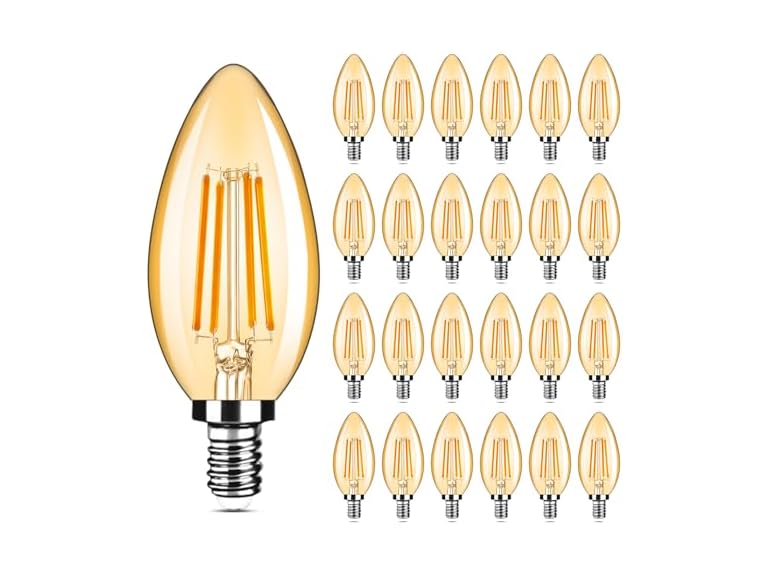 Yochoice 24-Pack Dimmable E12 Candelabra Bulbs 40Watt