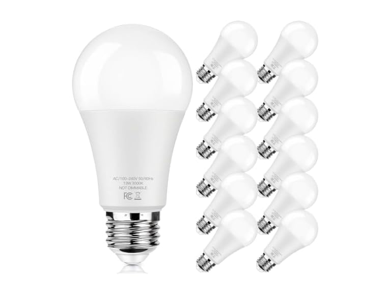 Brightever LED Light Bulbs 100W Equivalent 1500 Lumens, 12PK