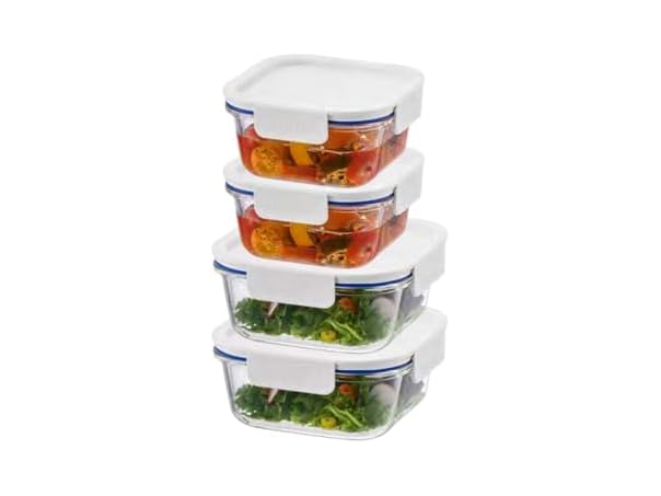 LocknLock The Clear Heat-Resistant Glass Food Set 8Pc