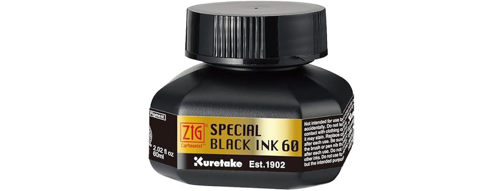 Kuretake Zig Cartoonist Black Ink 60ml
