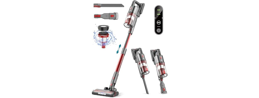 Ljuren Cordless Vacuum Cleaner for Home (Peach Red)