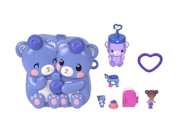 Polly Pocket Dolls and Playset, Blueberry Besties Compact