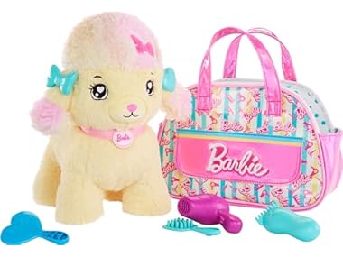 Mattel Barbie Plush Toy Playset, Hairdresser Poodle