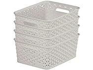Rattan Storage Baskets 4L 4-Pack