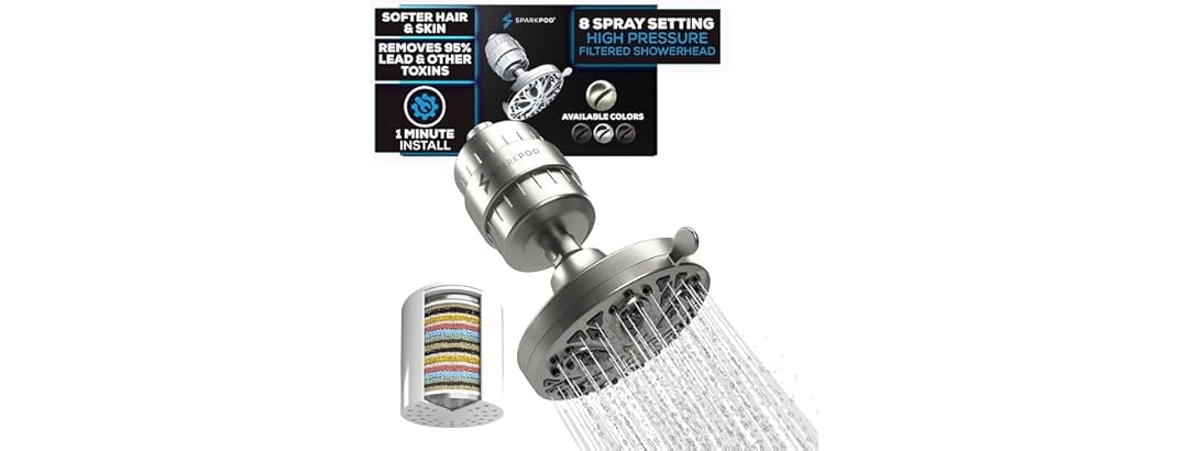 5" Round 23-Stage Filter Shower Head