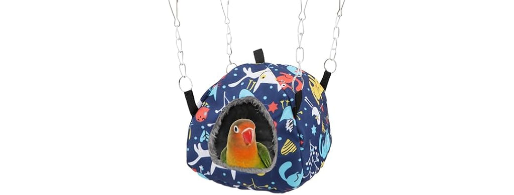 Wontee Bird Plush Hammock Parrot Hanging Snug