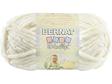 Bernat Baby Blanket Yarn, 3.5 oz, Gauge 6 Vanilla