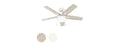 Hunter Fan 44" Contemporary Fresh White Fan