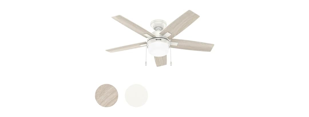 Hunter Fan 44" Contemporary Fresh White Fan