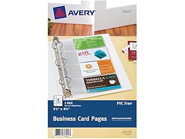 Avery Clear Business Card Organizers