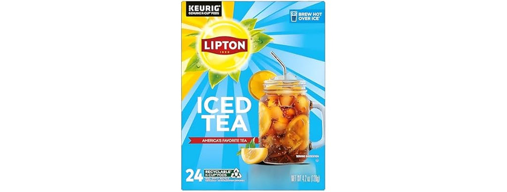 24CT Lipton Unsweetened Black Iced Tea K-Cups