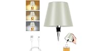 Beige Shade Wireless Bottle Lamp