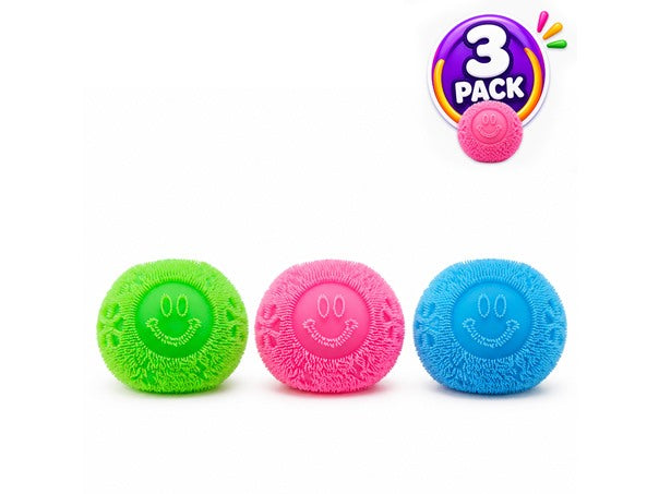 Titan Squishy Sensory Relief, Fuzz Ball, 3PK