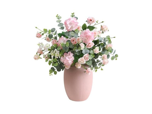 10Pcs Faux Silk Rose Artificial Flowers
