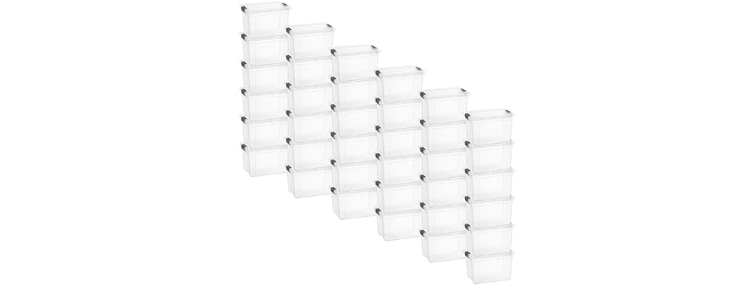 Superio Clear Storage Box with Lid, 2.5 Quart 36 Pack