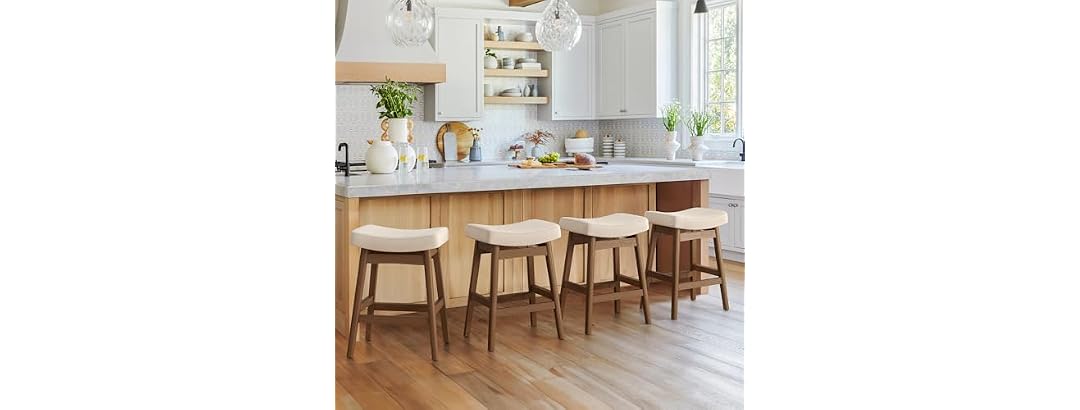 Cozyman Bar Stools Set of 4 Linen Color