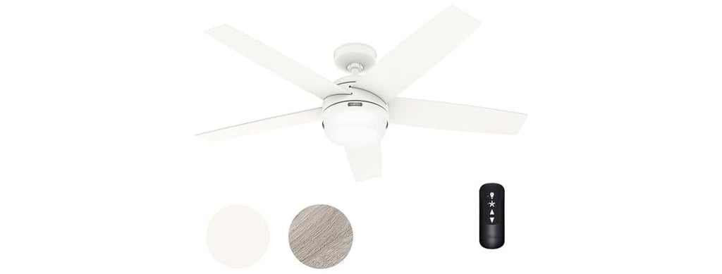 Hunter Fan 52" Light & Remote, White