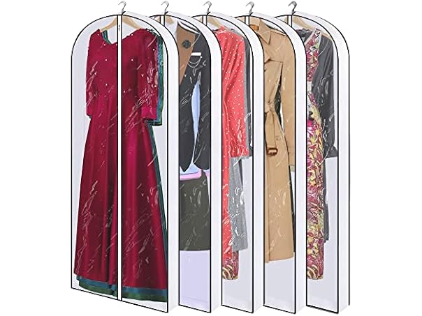 Clear Hanging Garment Bags 5-Pack