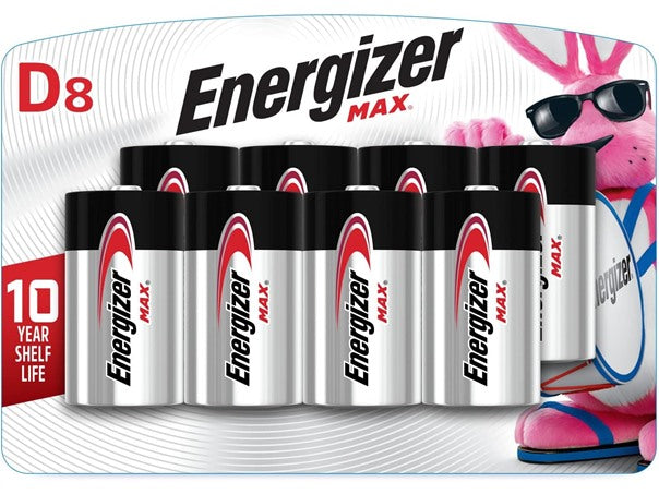 (8 PACK) Energizer MAX D Alkaline Batteries