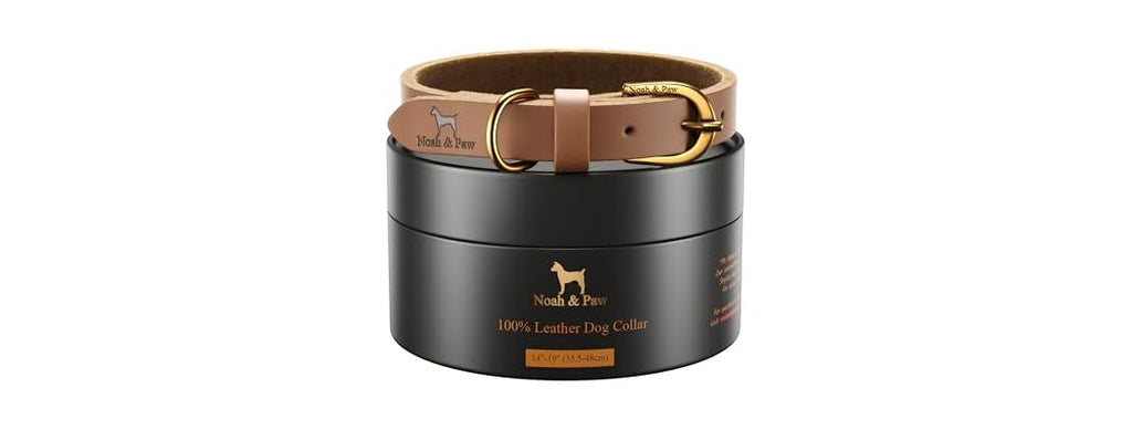 NOAH & PAW Genuine Leather Dog Collar