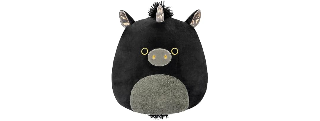 Squishmallows Original 12" Nicolita Black and Gold Unicorn