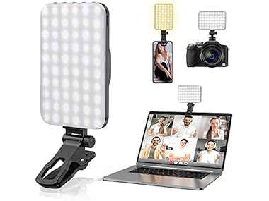 Anautin Selfie Light, 60 LED 2200mAh Rechargeable Cell Phone Fill Light