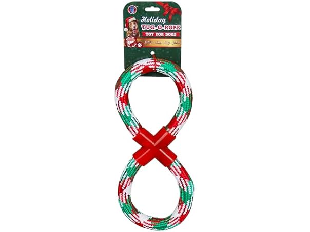 Bow Wow Pet Tug-O-Rope Holiday Dog Tug Toy
