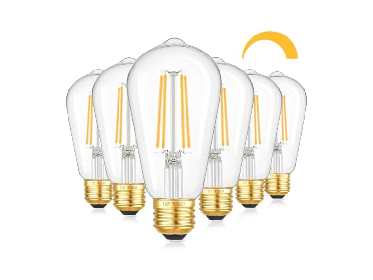 Kondras Dimmable LED Bulbs, 7W 850 Lumens, 6Pk