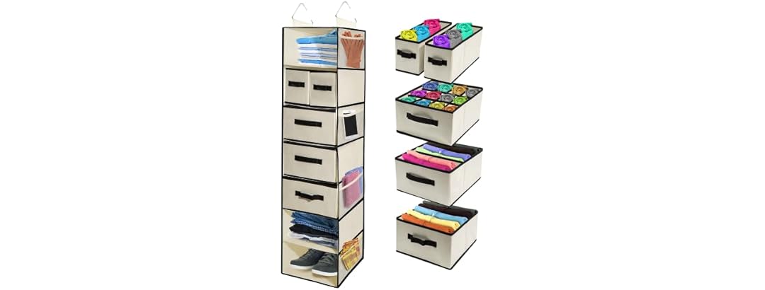 7-Shelf Closet Organizer w/ Drawers