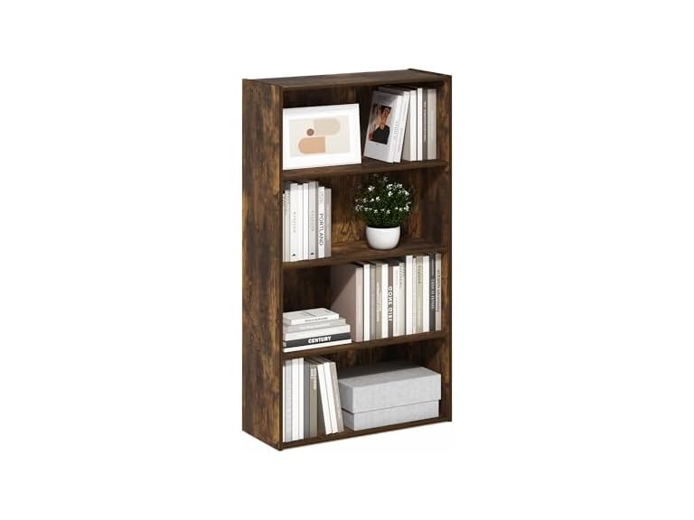 Furinno PASIR Book Shelf, 4-Tier Bookshelf