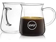 Kavako Glass Coffee Mugs 16oz Set of 2