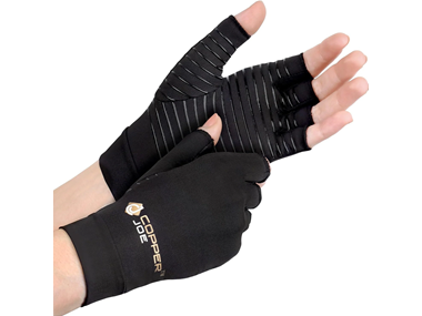 Copper Fingerless Gloves 4Pk