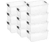 Superio Clear Storage Box with Lid, 36 Quart 10 Pack