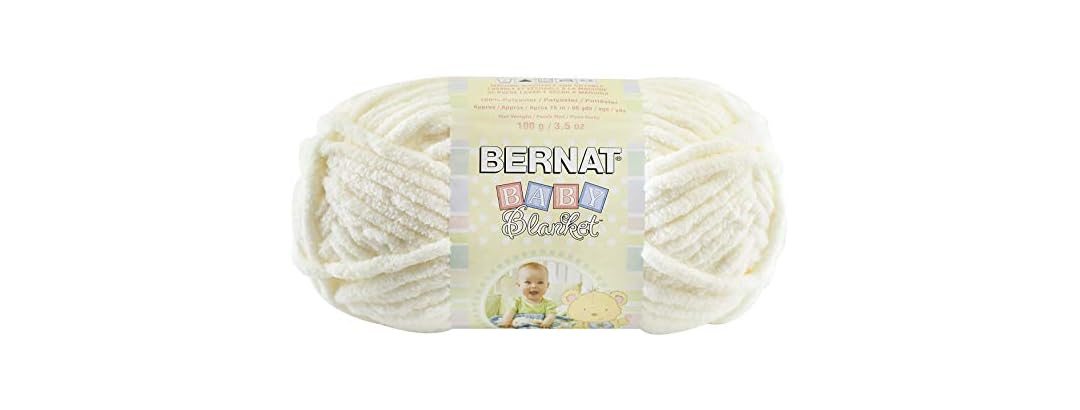 Bernat Baby Blanket Yarn, 3.5 oz, Gauge 6 Vanilla