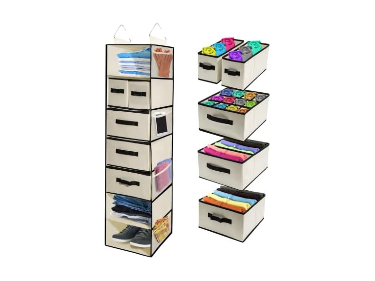 7-Shelf Closet Organizer w/ Drawers