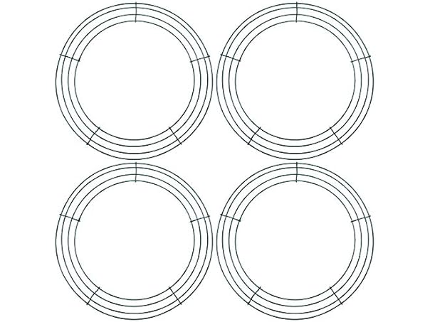 4 Pack 14" Metal Wire Wreath Frame