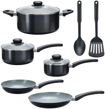 GoodCook Everyday Ceramic 10-Piece, Black