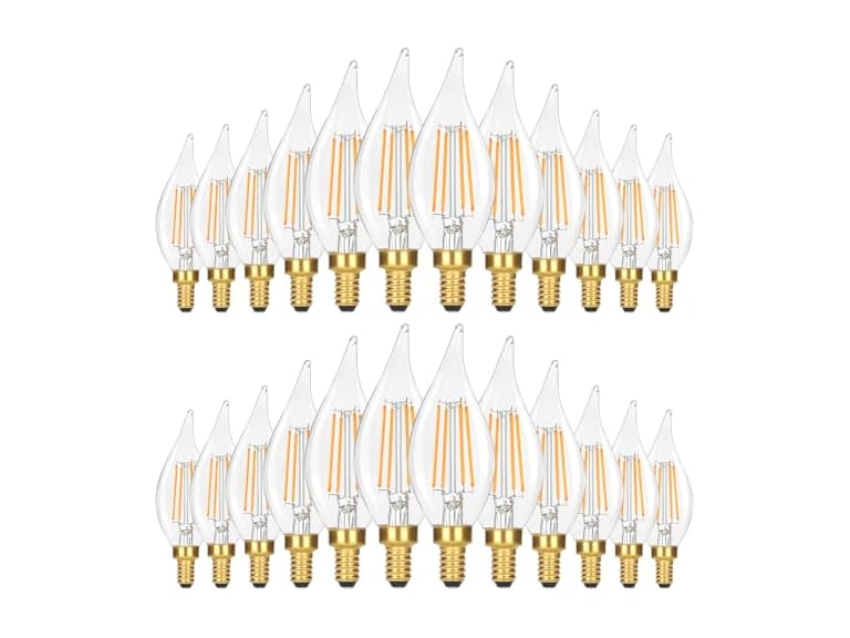 24PK GoBright 4W Candelabra Light Bulbs -Choose Color