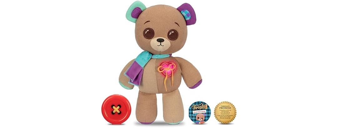 Interactive 14" Plush Thready Bear