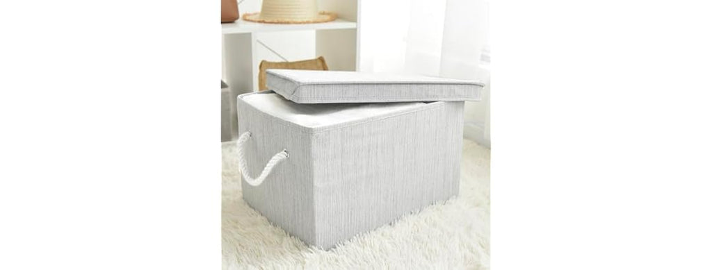 Sukkiri Homu 2-Pack Fabric Storage Baskets Grey