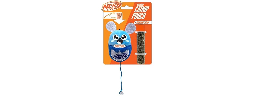 Nerf Cat 3.5in Plush Mouse with Catnip Pouch