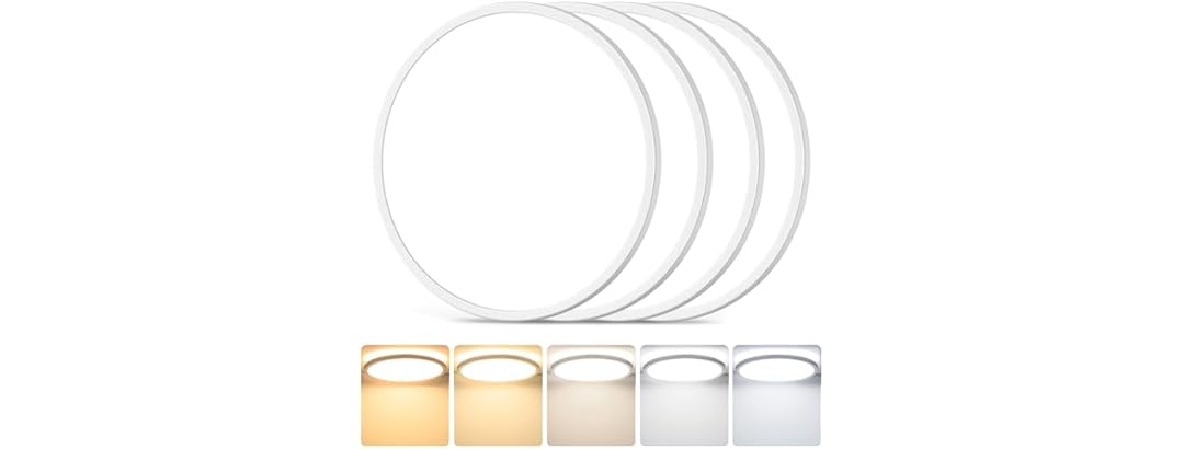 3200LM Flush Mount Ceiling Light Fixtures, 12in 24W