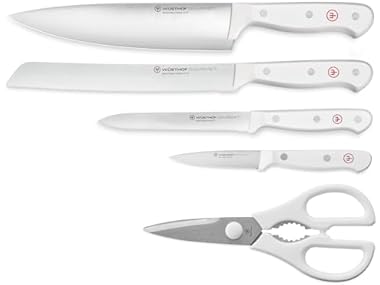 WUSTHOF Gourmet White 5-Pc Chef's Set